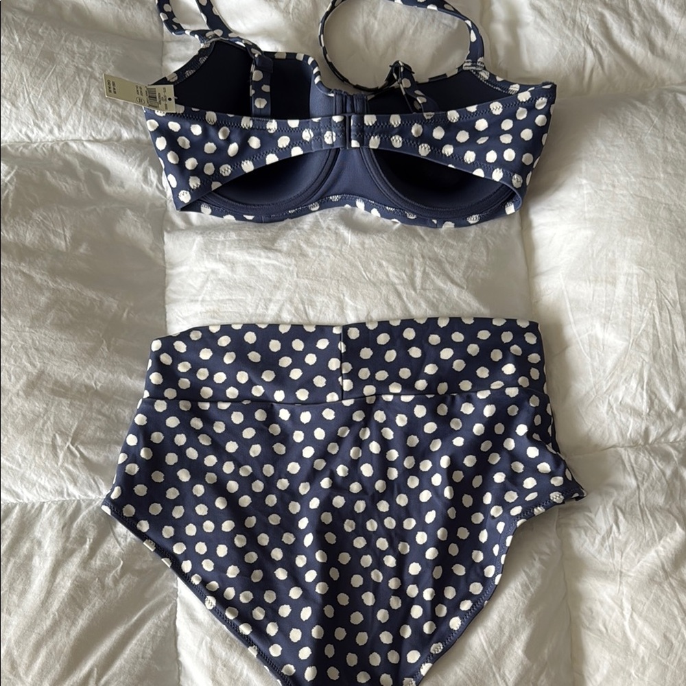 NEW Aerie Navy Polka Dot Bikini - Picture 5 of 5